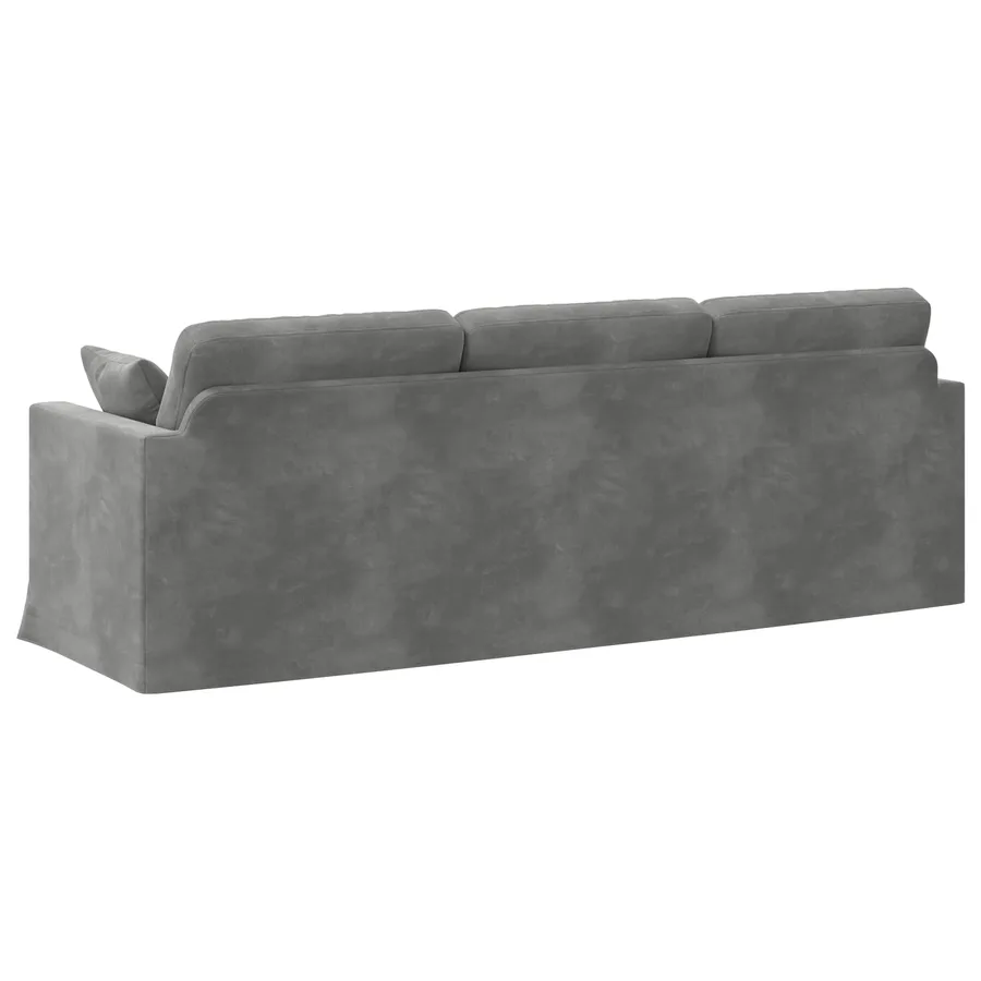 Canapé Gris foncé 228 x 78 x 80 cm Velours - 6