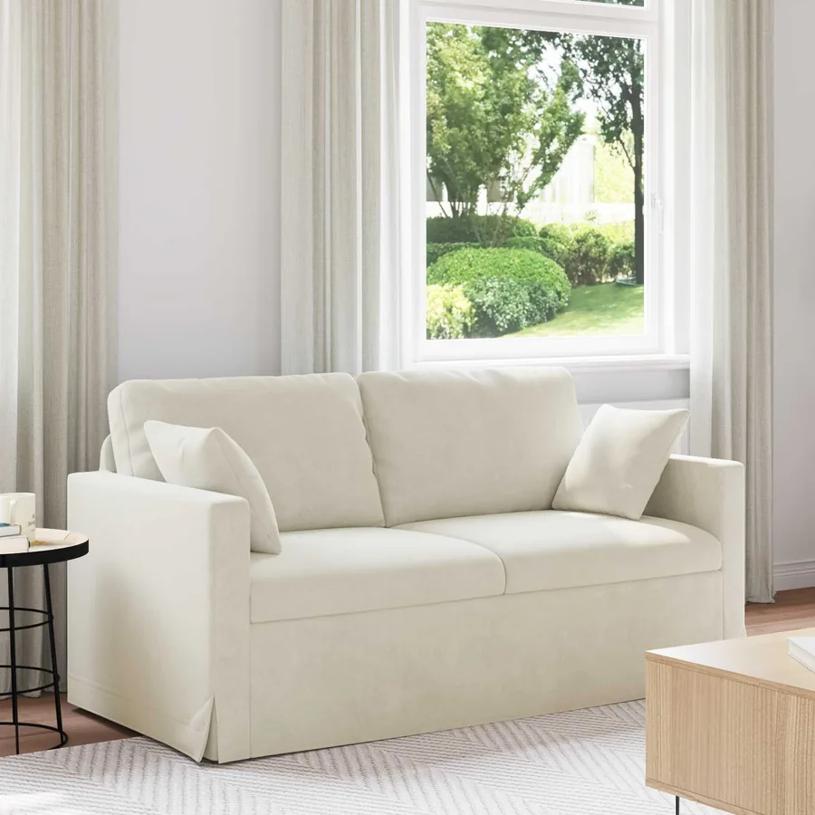 Canapé Crème 158 x 78 x 80 cm Velours