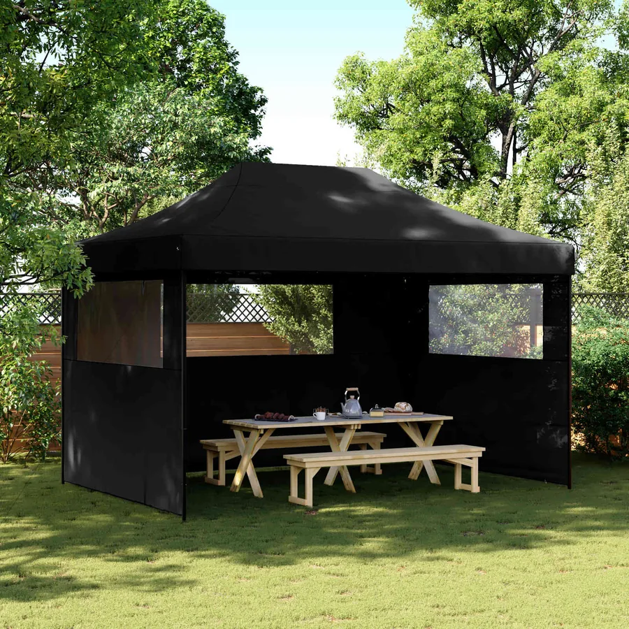 Tente de fête Noir 279 x 410 x 315 cm Tissu Oxford