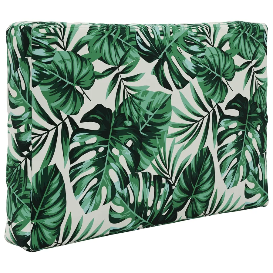 Coussin de canapé d'extérieur 2 pcs Motif feuille Polyester - 5