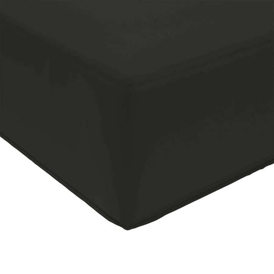Pouf d'Extérieur Bois d'acacia massif et Textilène Naturel - 7