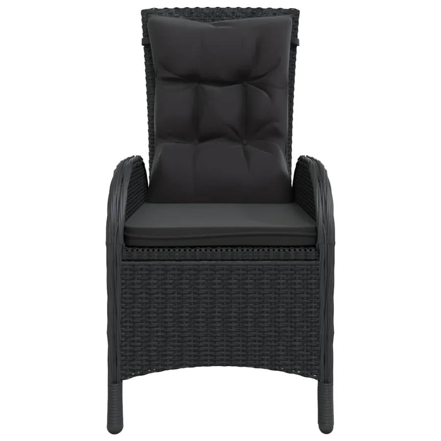 Ensemble de bistro de jardin 3 pcs Résine tressée Noir - 3