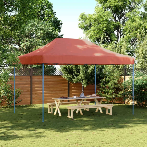 Tente de fête Terre cuite 279 x 410 x 315 cm Tissu Oxford