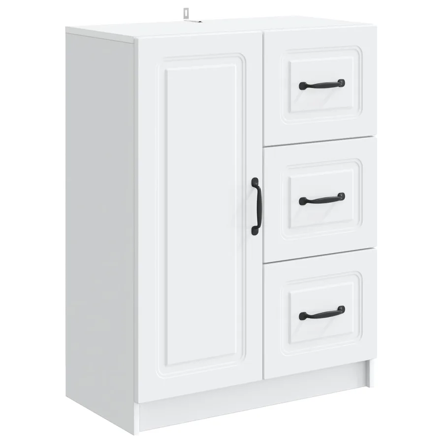 Buffet Blanc 66 x 34,5 x 87 cm Bois d'ingénierie - 2