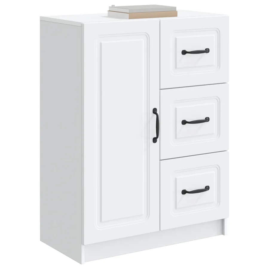Buffet Blanc 66 x 34,5 x 87 cm Bois d'ingénierie - 3