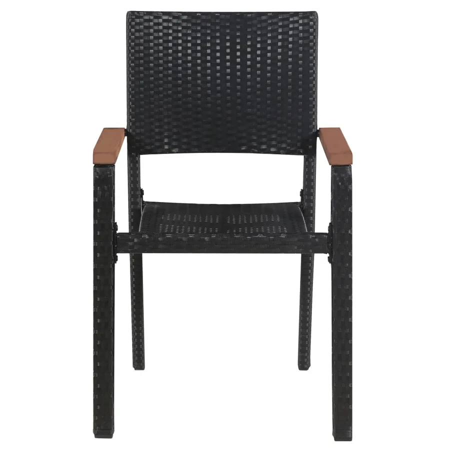 Ensemble à manger de jardin 5 pcs Noir - 4
