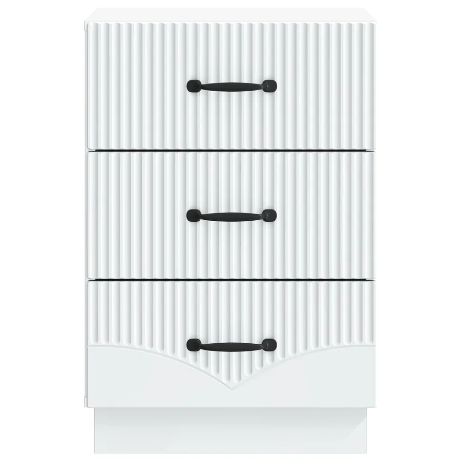 Cabinet de chevet Blanc 43 x 41 x 63,5 cm Bois d'ingénierie - 5