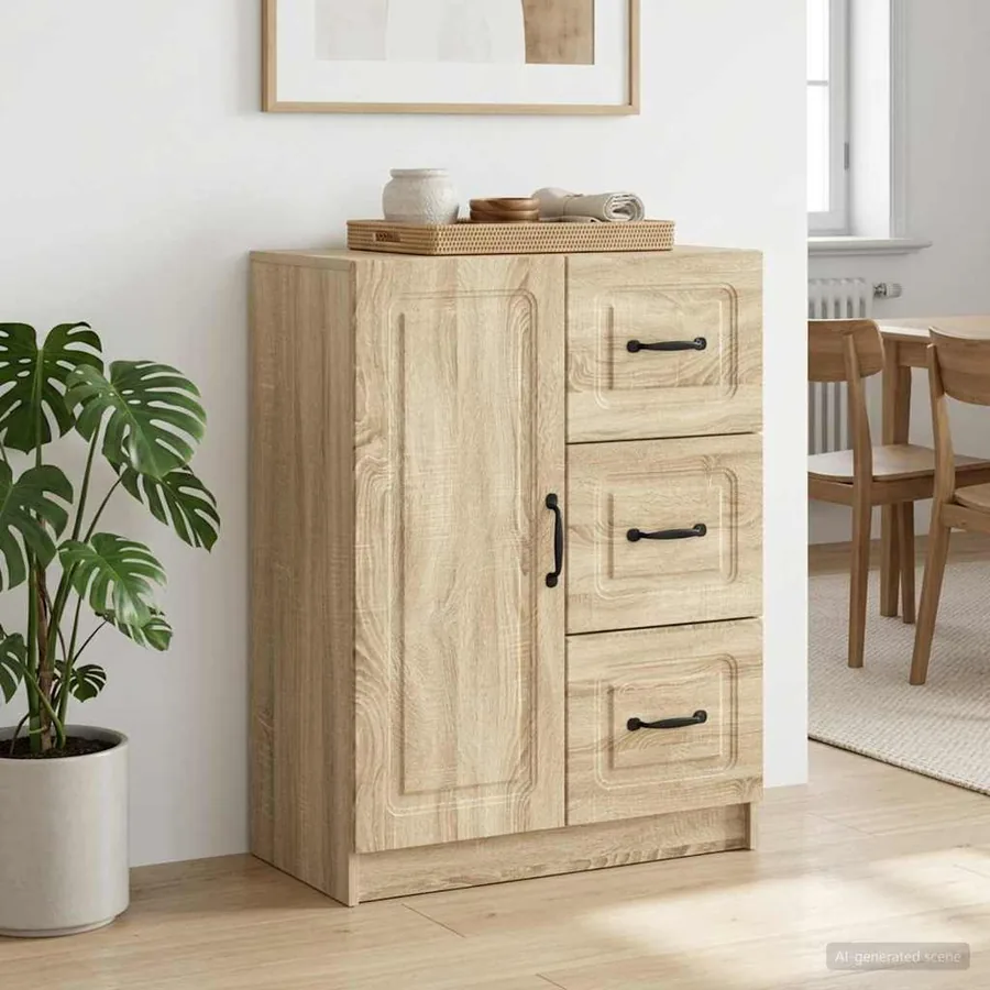 Buffet Chêne Sonoma 66 x 34,5 x 87 cm Bois d'ingénierie