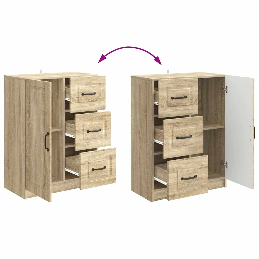 Buffet Chêne Sonoma 66 x 34,5 x 87 cm Bois d'ingénierie - 10