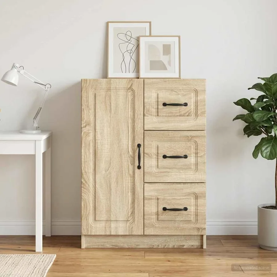 Buffet Chêne Sonoma 66 x 34,5 x 87 cm Bois d'ingénierie - 4