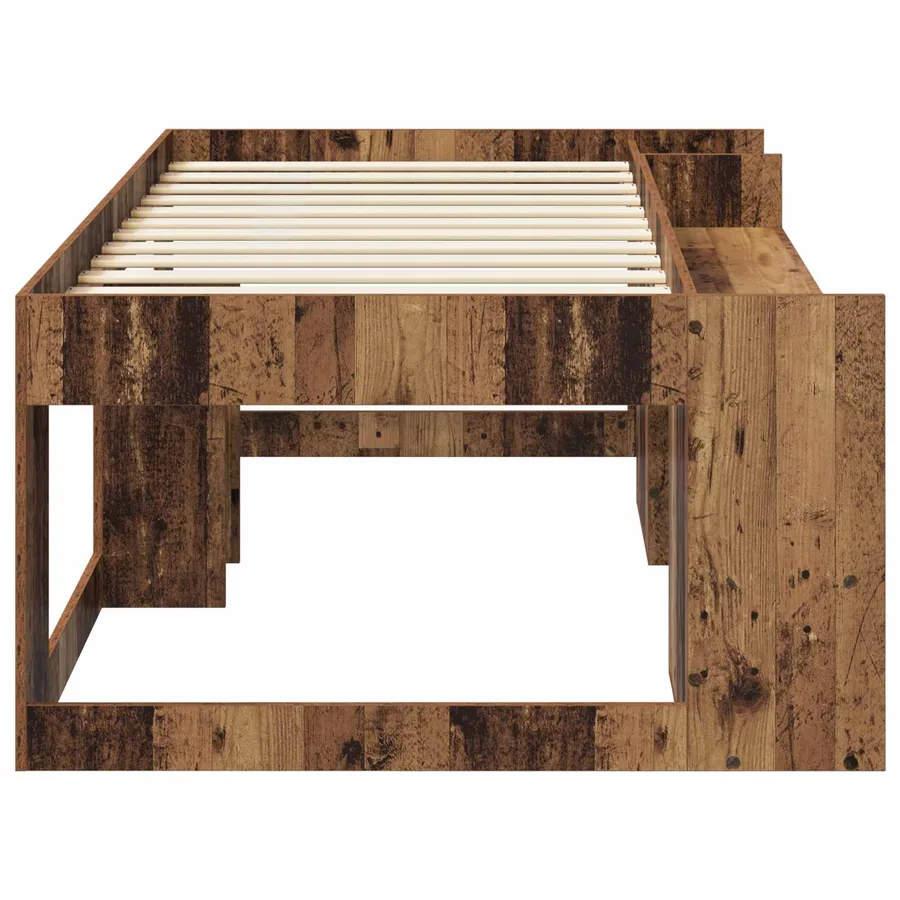 Cadre de lit pour enfants avec rangement Bois ancien - 4