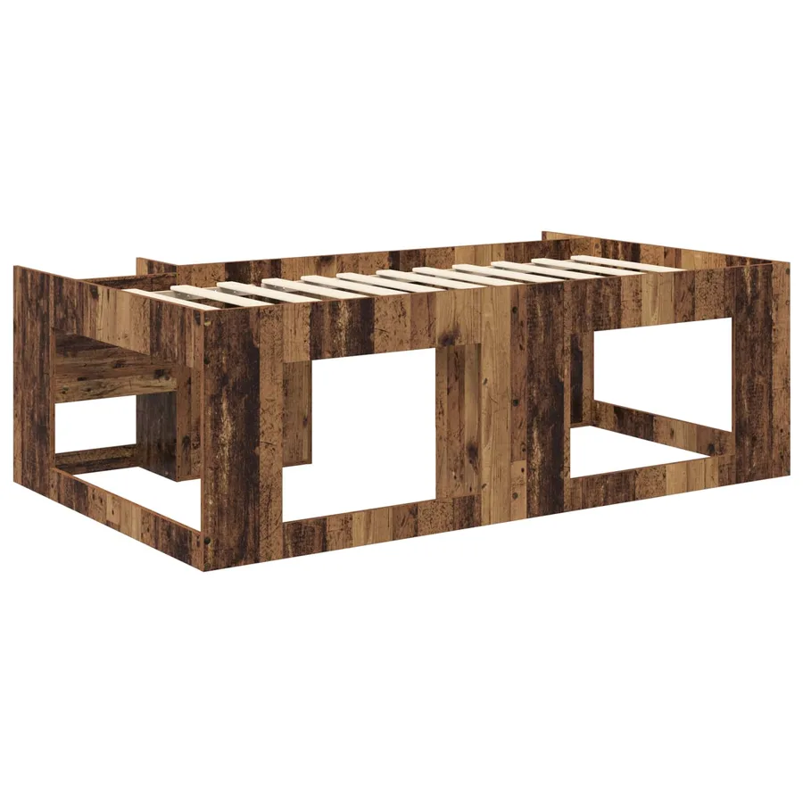 Cadre de lit pour enfants avec rangement Bois ancien - 5