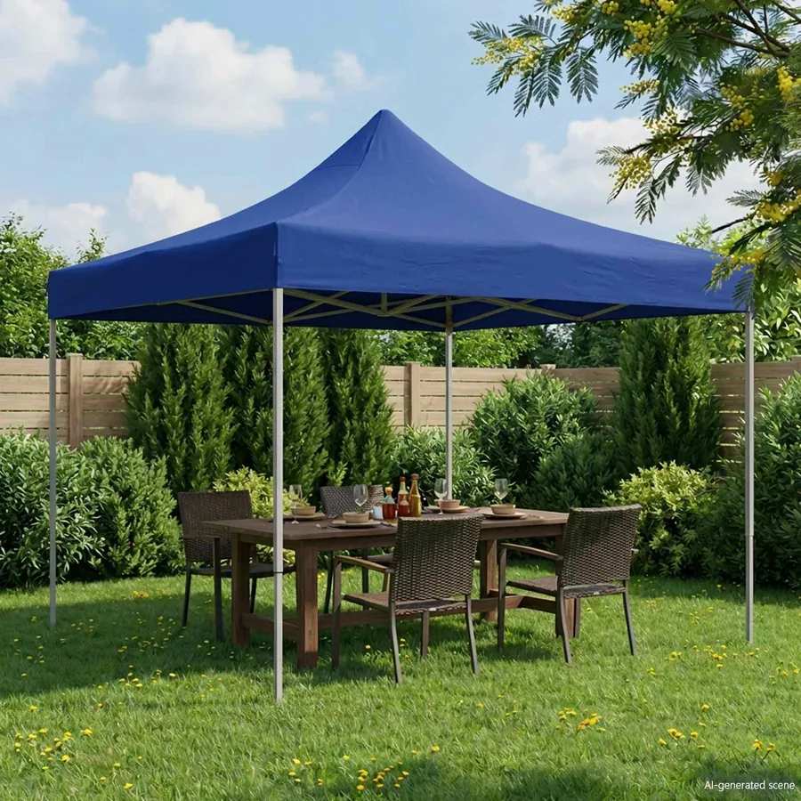 Tente de fête Bleu 291 x 291 x 315 cm Tissu Oxford
