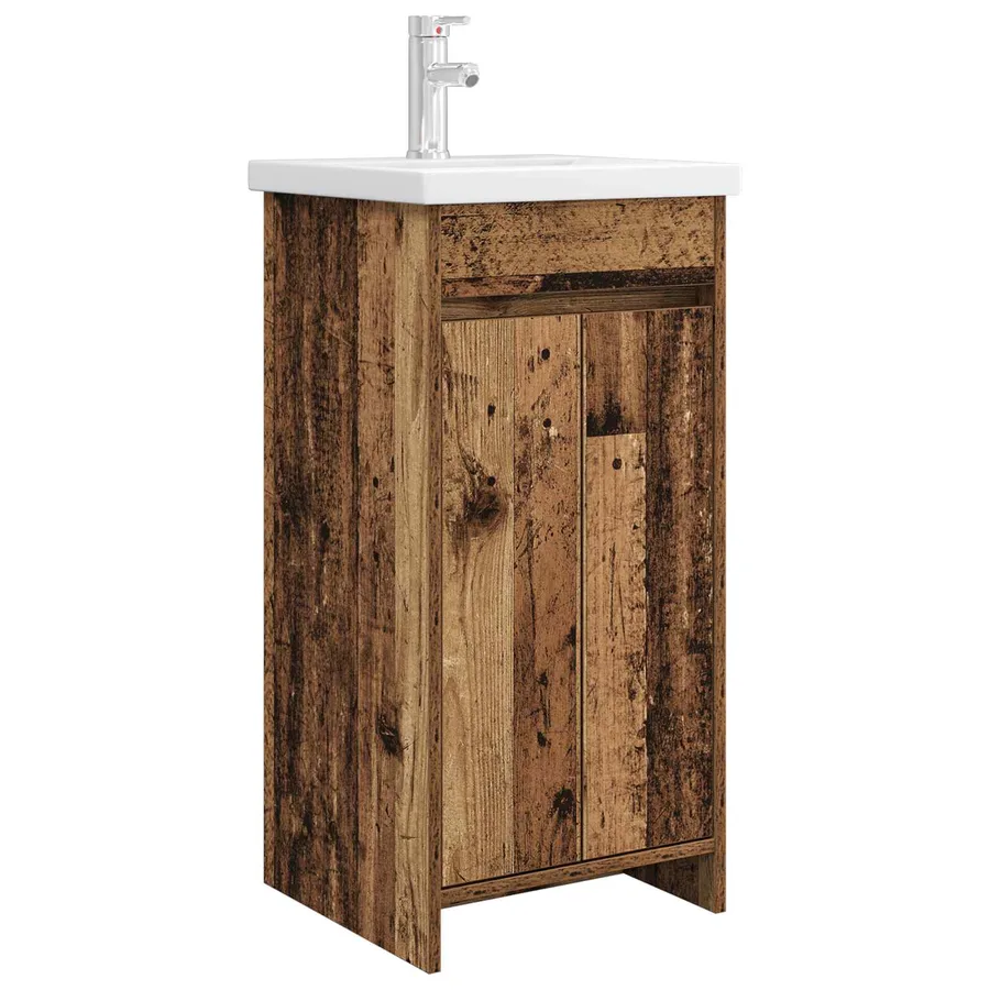 Meuble de salle de bain avec évier Bois ancien - 2