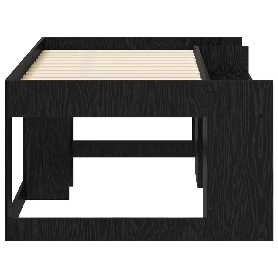 Cadre de lit pour enfants avec rangement Chêne noir 80 x 160 cm - 4