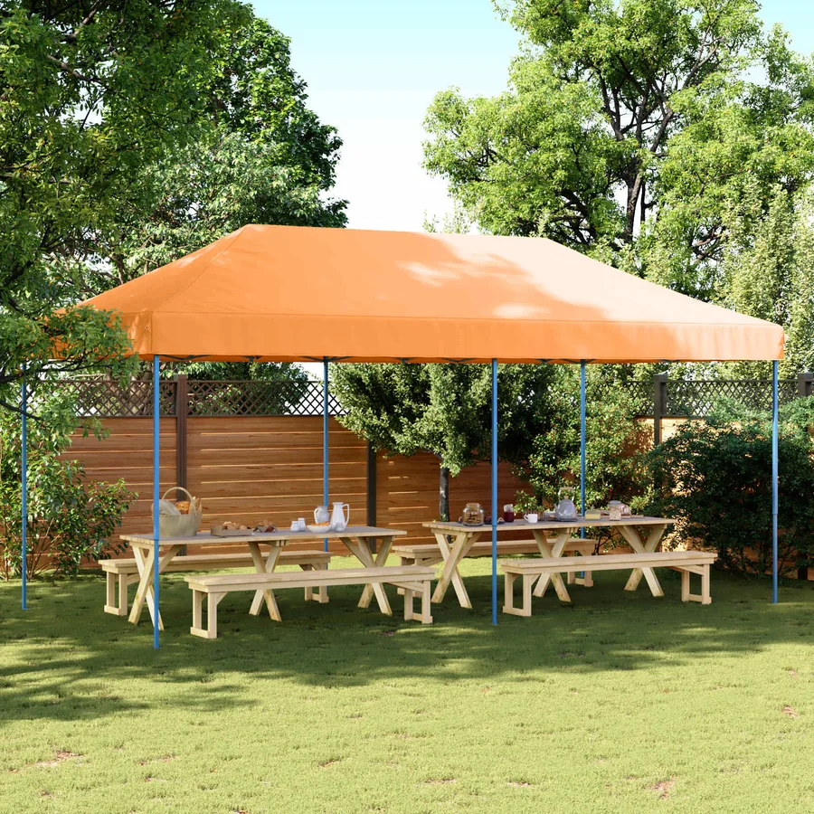 Tente de fête Orange 292 x 580 x 315 cm Tissu Oxford