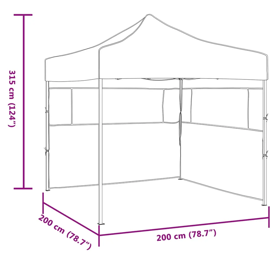 Tente de fête Anthracite 200 x 200 x 315 cm Tissu Oxford - 11