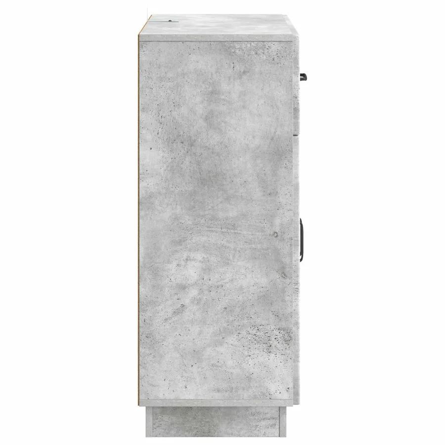 Buffet Gris béton 66 x 34,5 x 87 cm Bois d'ingénierie - 7