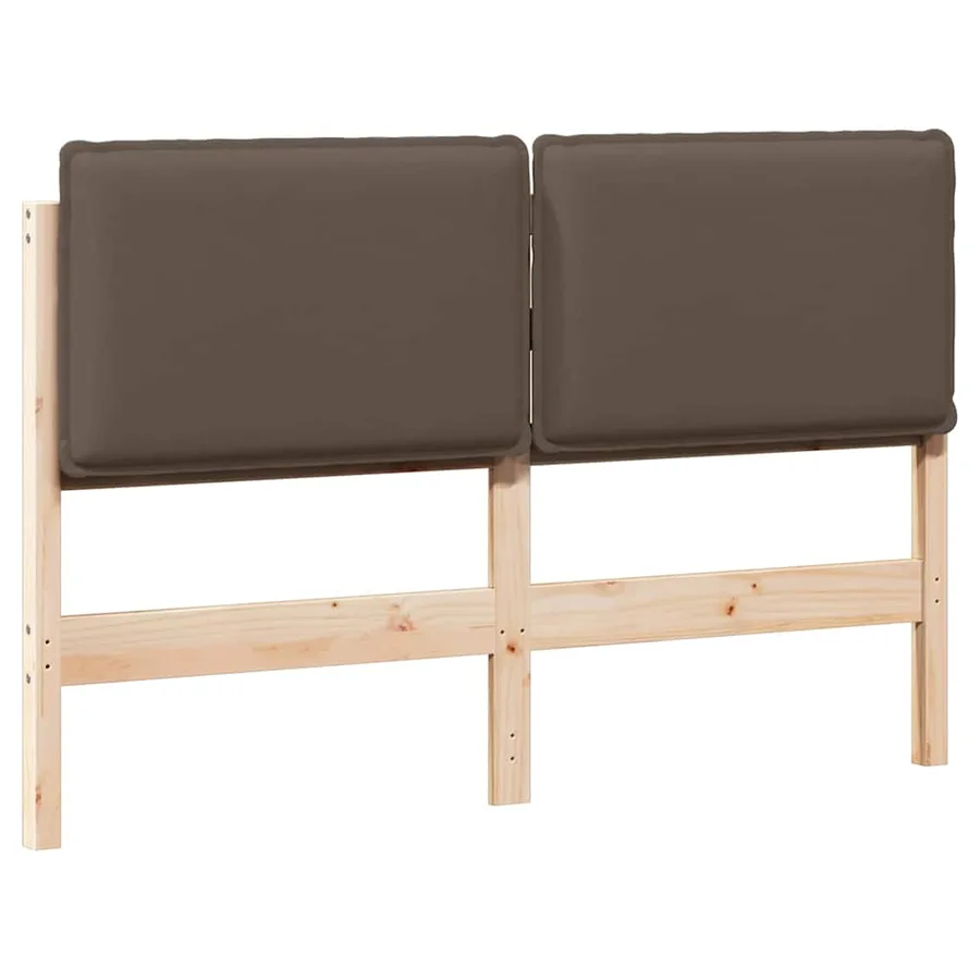 Tête de lit capitonnée Gris Naturel et Clair 150 cm Pin massif - 2