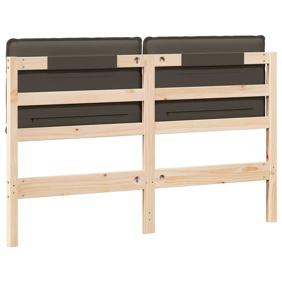 Tête de lit capitonnée Gris Naturel et Clair 150 cm Pin massif - 6