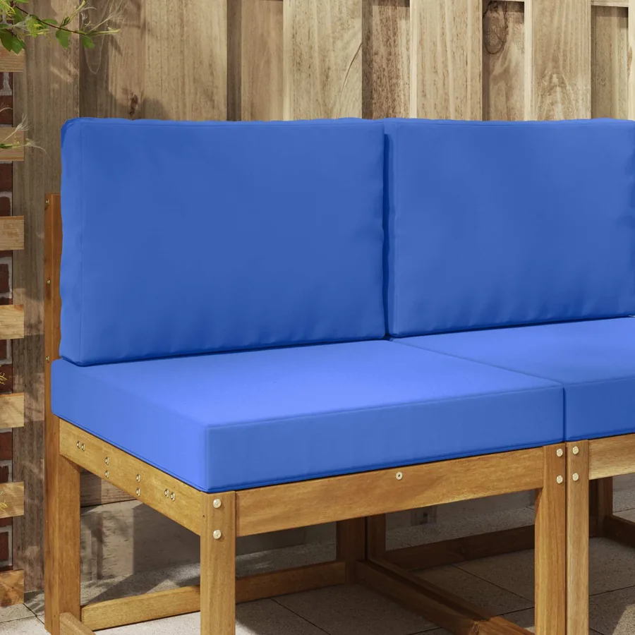 Coussin de canapé d'extérieur 2 pcs Bleu royal Polyester