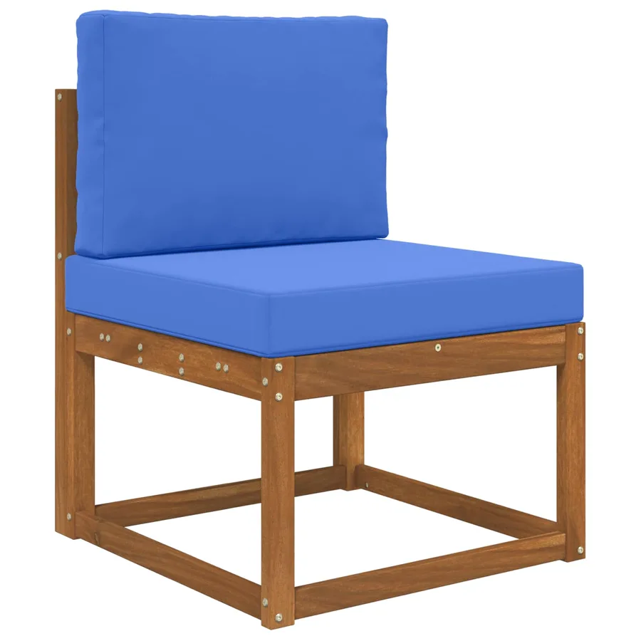 Coussin de canapé d'extérieur 2 pcs Bleu royal Polyester - 3