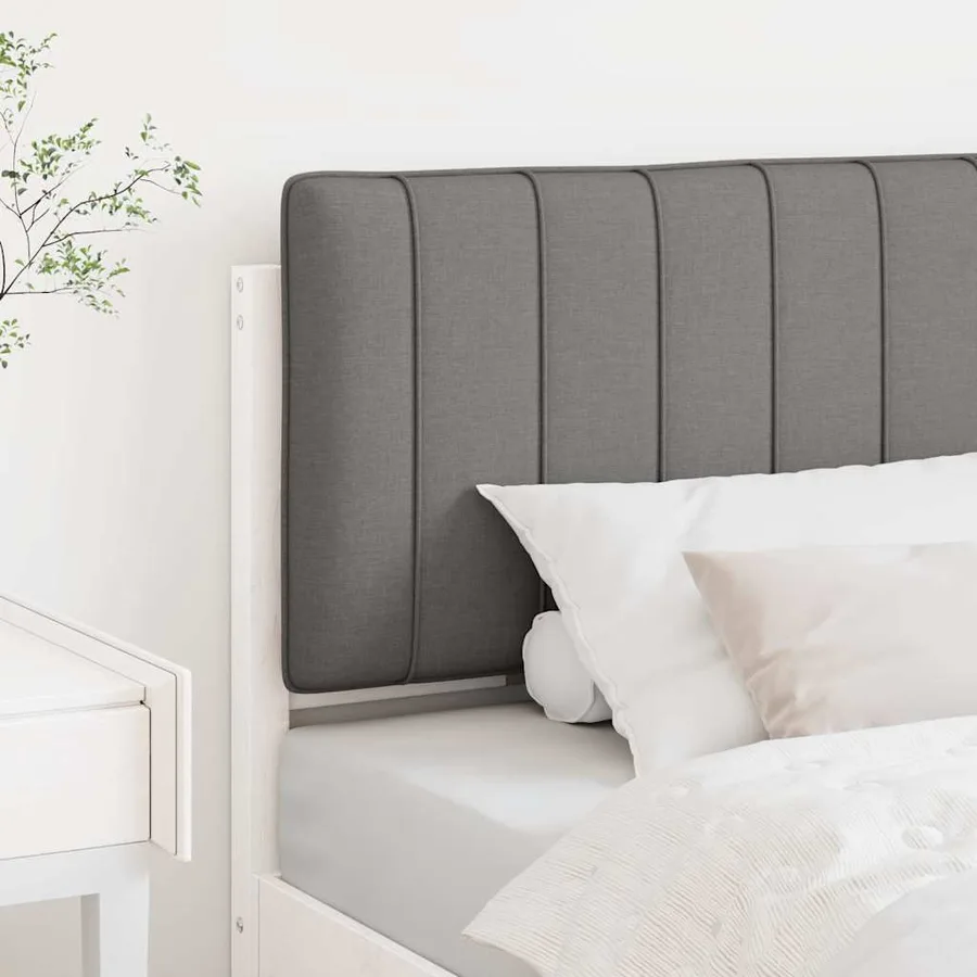 Tête de lit capitonnée Blanc et gris clair 75 cm Pin massif - 3