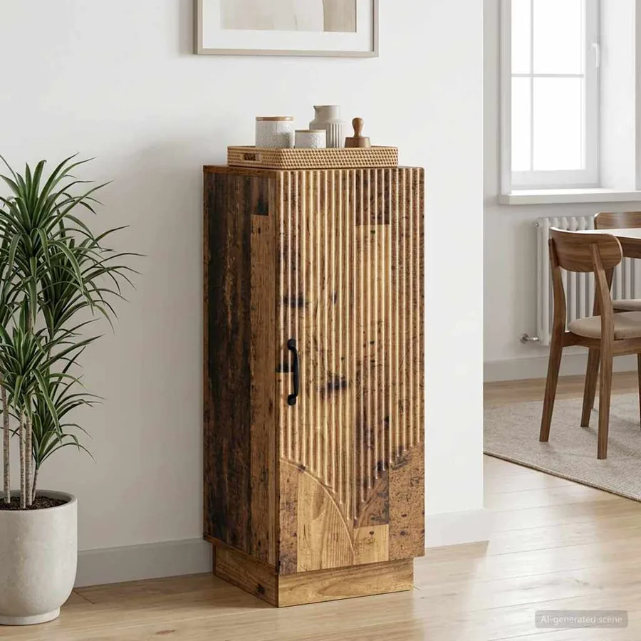 Buffet Bois ancien 33 x 34,5 x 87 cm Bois d'ingénierie