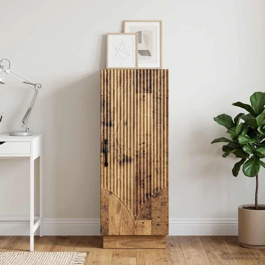 Buffet Bois ancien 33 x 34,5 x 87 cm Bois d'ingénierie - 4