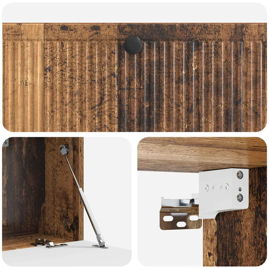 Meuble TV mural Bois ancien 98 x 41 x 30 cm Bois d'ingénierie - 9