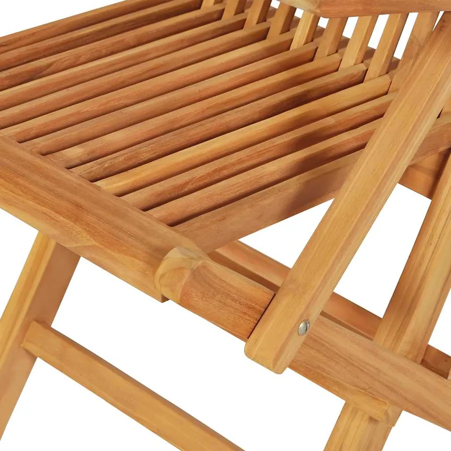 Salon de jardin 7 pcs Bois de teck massif - 10