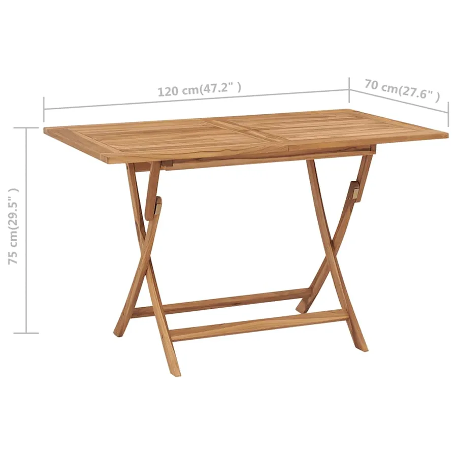 Salon de jardin 7 pcs Bois de teck massif - 11