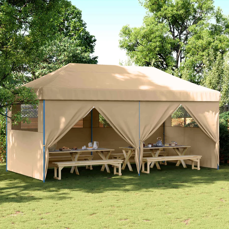 Tente de fête Beige 292 x 580 x 315 cm Tissu Oxford