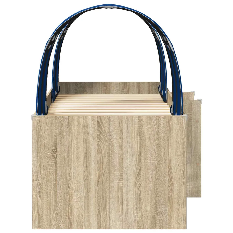 Lit Haut pour Enfants avec Tunnel 3 pc Chêne Sonoma et bleu - 7