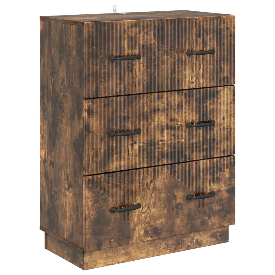 Armoire à tiroirs Chêne fumé 66 x 34,5 x 87 cm - 2