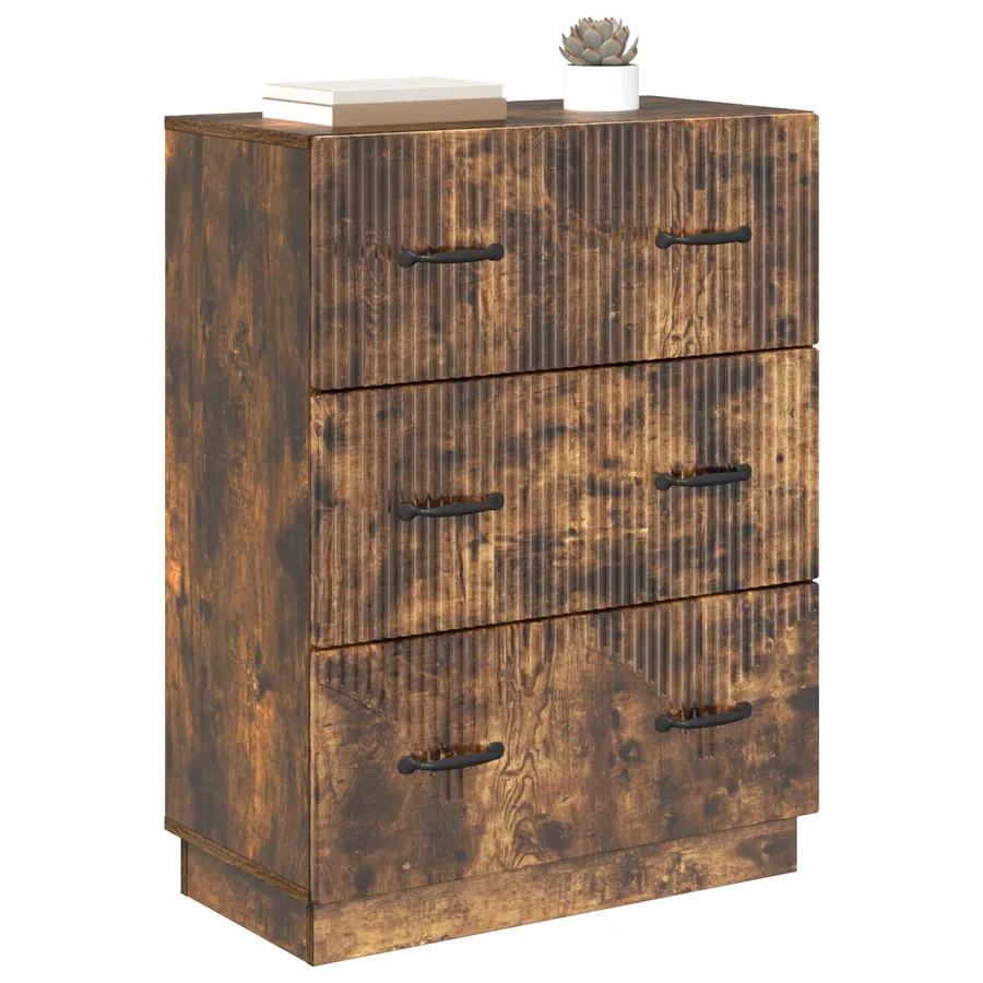 Armoire à tiroirs Chêne fumé 66 x 34,5 x 87 cm - 3