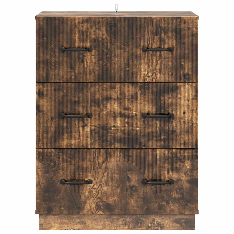 Armoire à tiroirs Chêne fumé 66 x 34,5 x 87 cm - 6