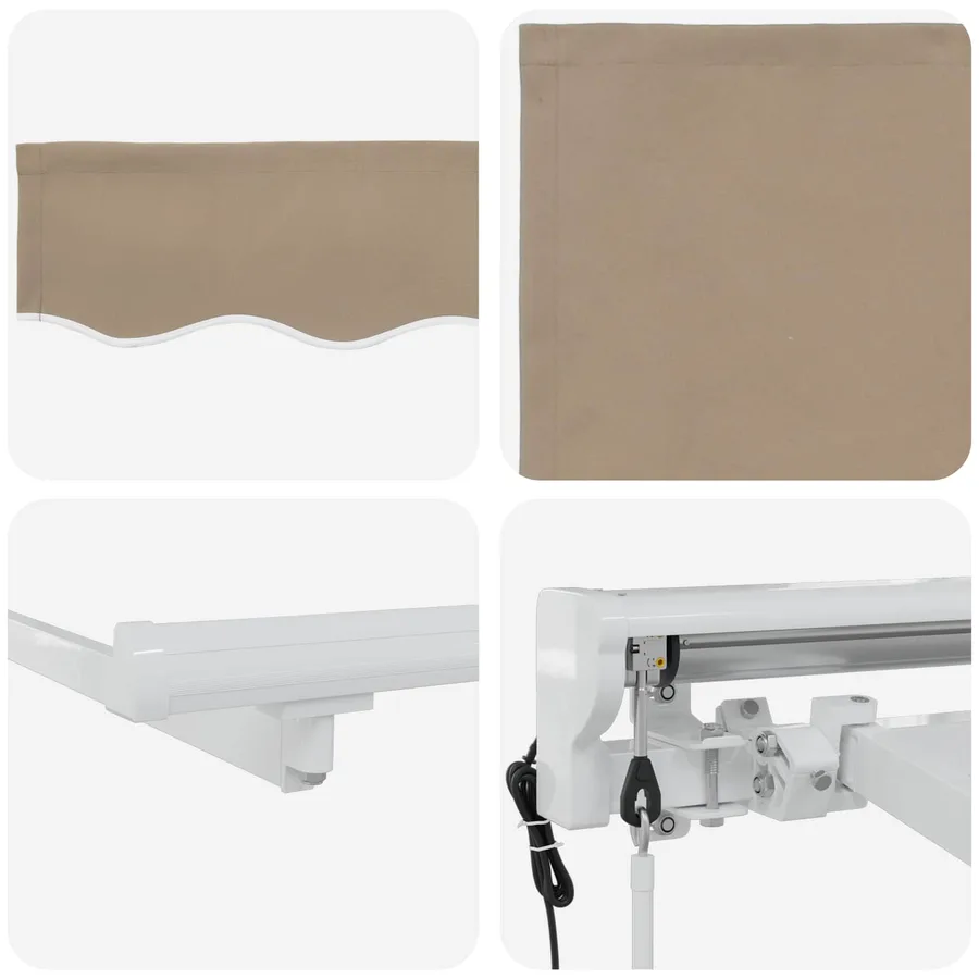 Auvent rétractable électrique Beige 4,5 × 3 m - 7