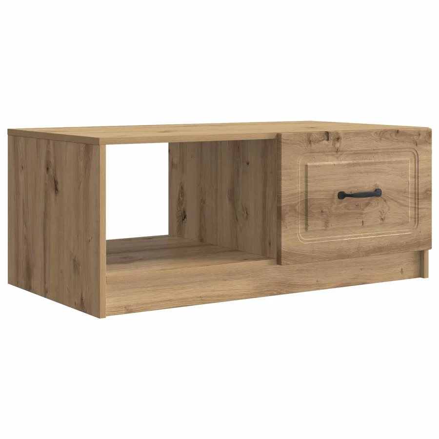 Table basse Chêne artisanal 90 x 50 x 37 cm Bois d'ingénierie - 2