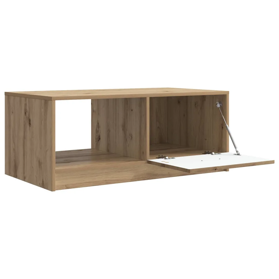 Table basse Chêne artisanal 90 x 50 x 37 cm Bois d'ingénierie - 4