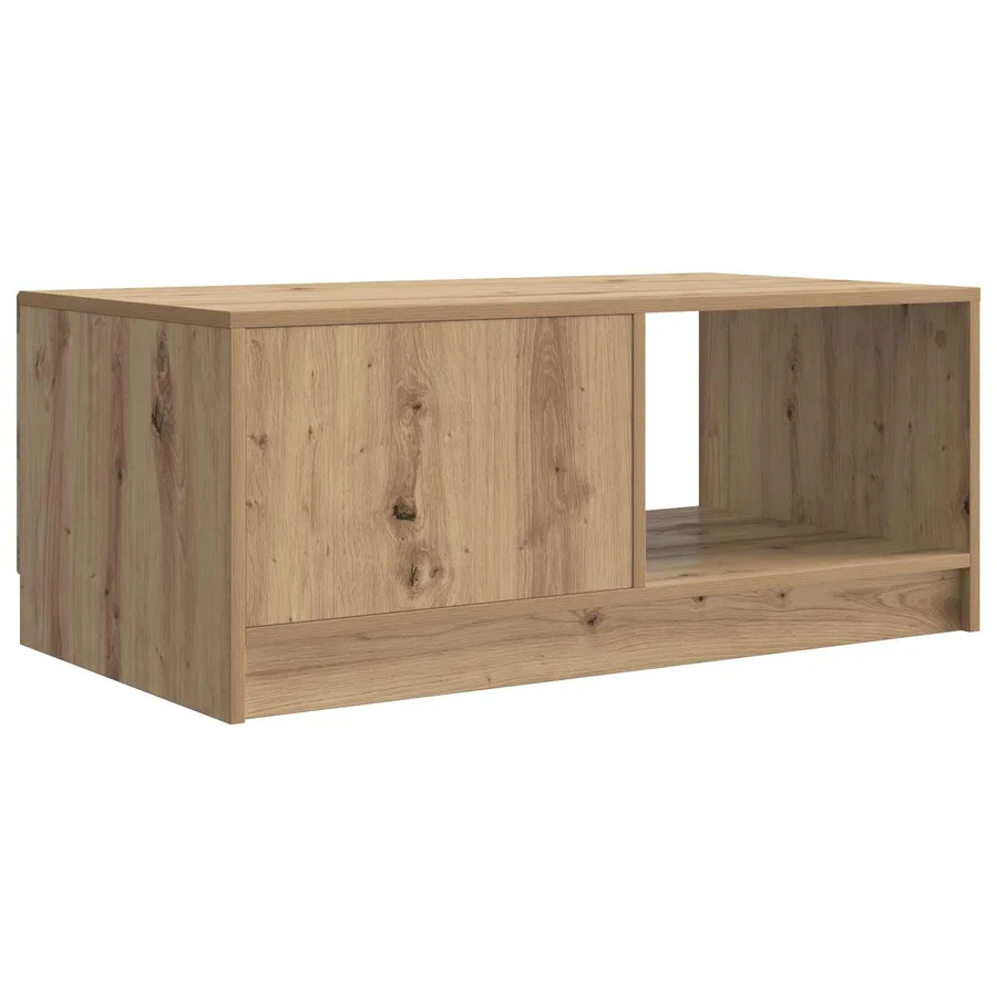 Table basse Chêne artisanal 90 x 50 x 37 cm Bois d'ingénierie - 7