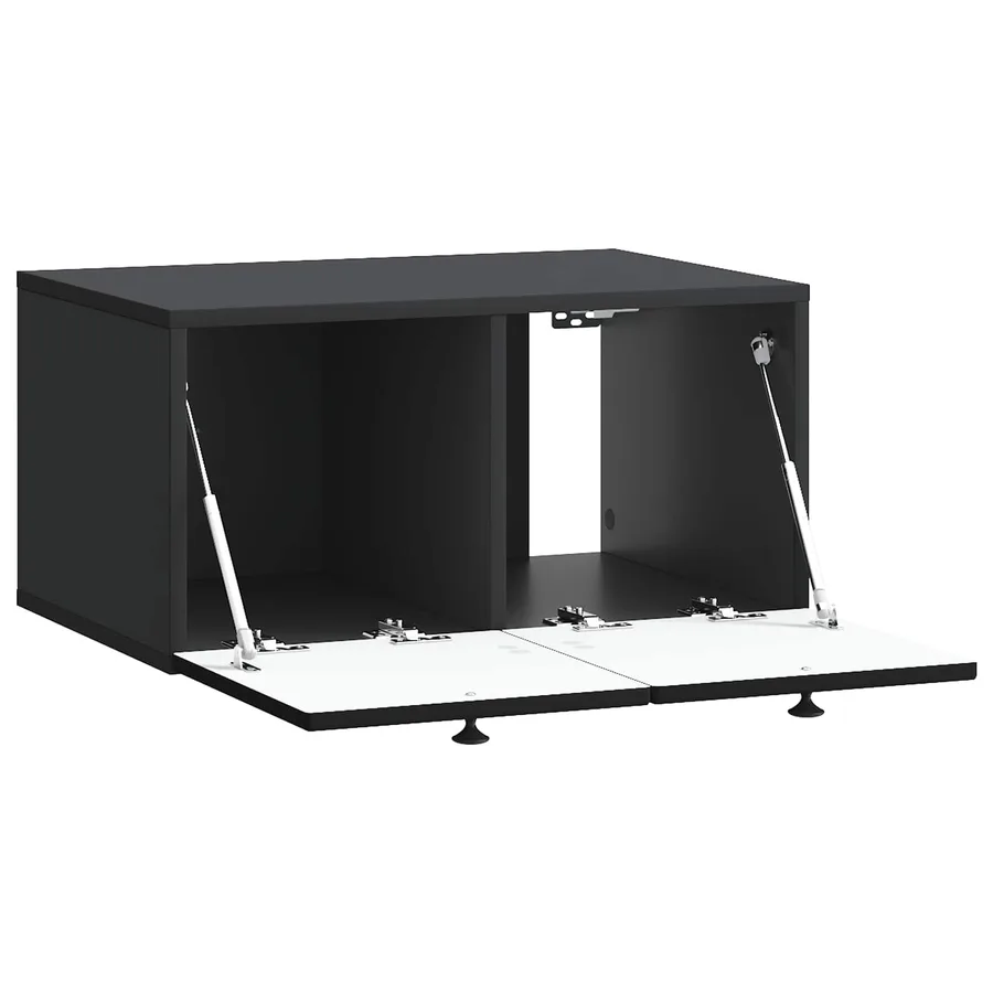 Meuble TV mural Noir 59,5 x 41 x 30 cm Bois d'ingénierie - 5