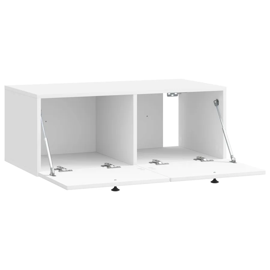 Meuble TV mural Montage mural Blanc brillant 78,5 x 41 x 30 cm - 5