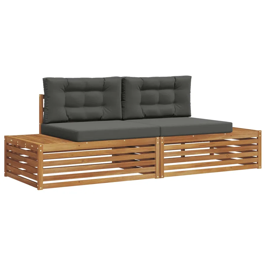 Ensemble de canapés d'extérieur Naturel et Anthracite - 2