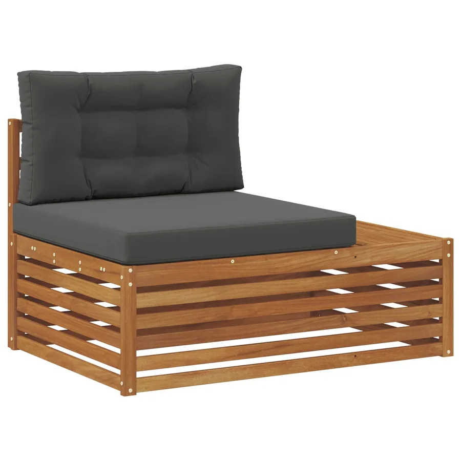 Ensemble de canapés d'extérieur Naturel et Anthracite - 4