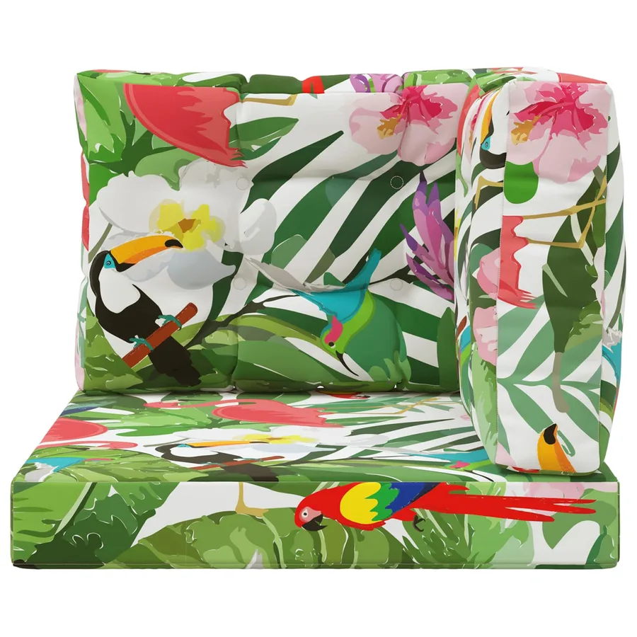 Coussin de canapé d'extérieur 3 pcs coloré Polyester - 6