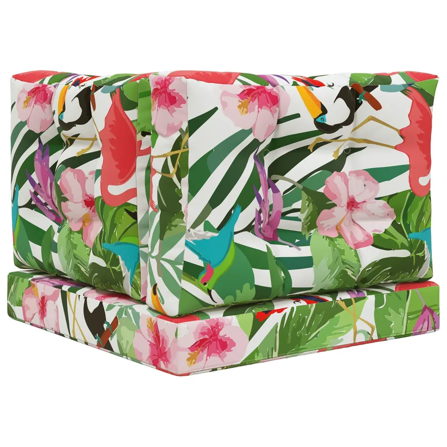 Coussin de canapé d'extérieur 3 pcs coloré Polyester - 7