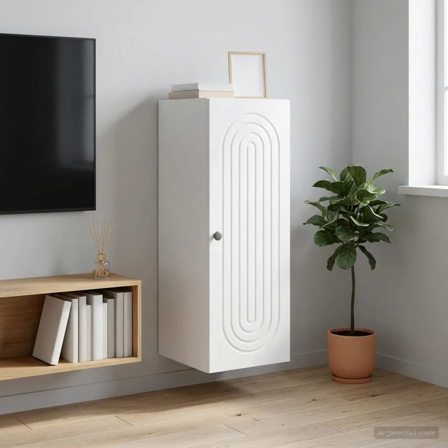 Armoire Murale Blanc 33 x 34,5 x 90 cm Bois d'ingénierie
