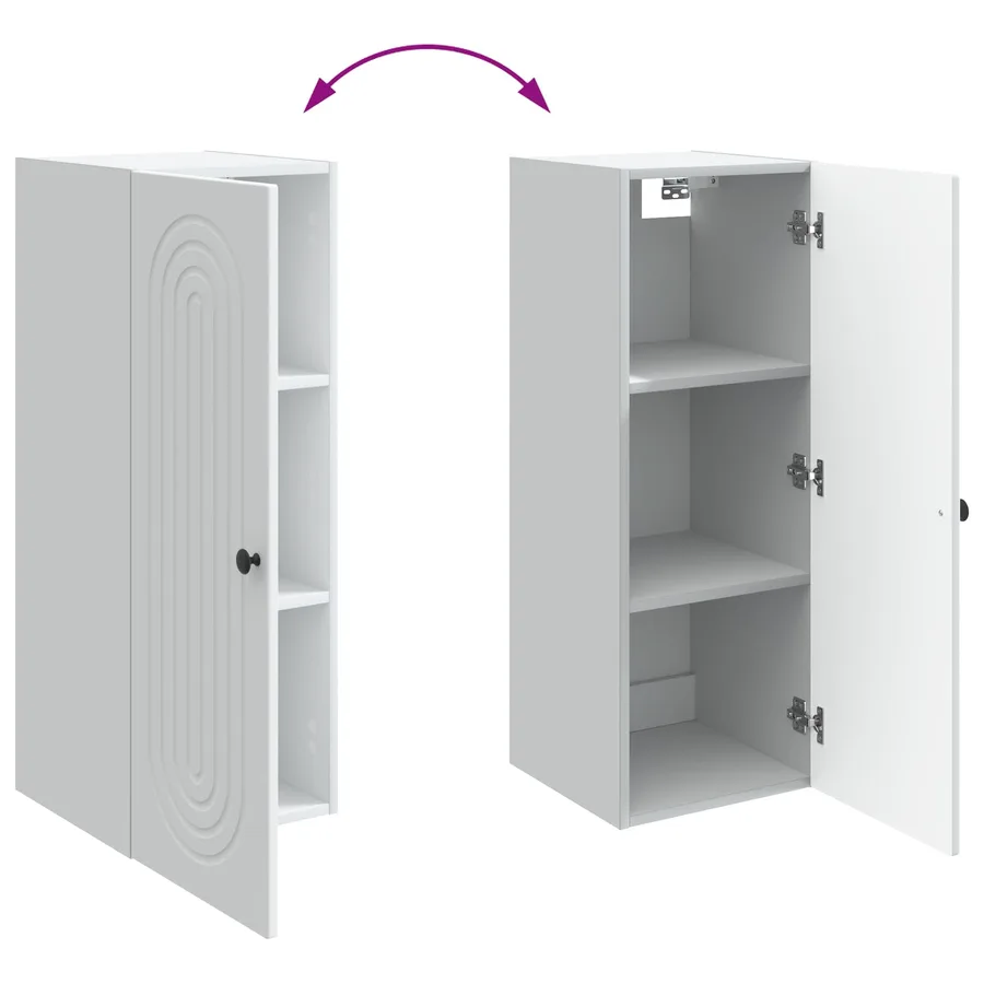 Armoire Murale Blanc 33 x 34,5 x 90 cm Bois d'ingénierie - 8