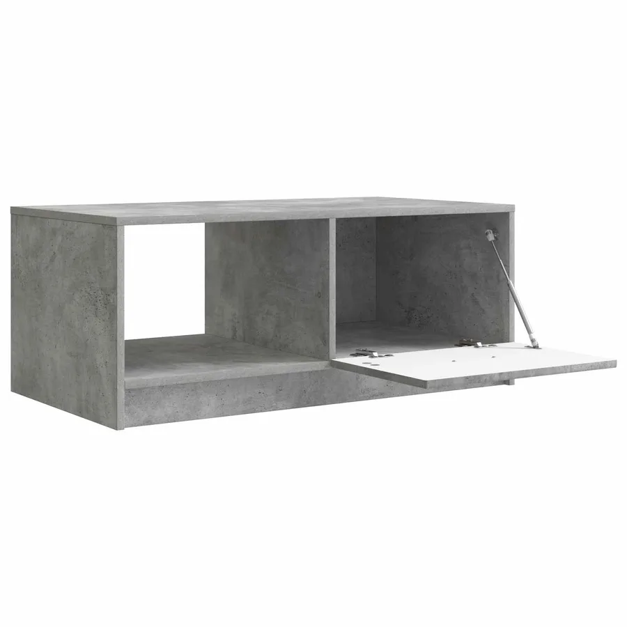 Table basse Gris béton 90 x 50 x 37 cm Bois d'ingénierie - 4